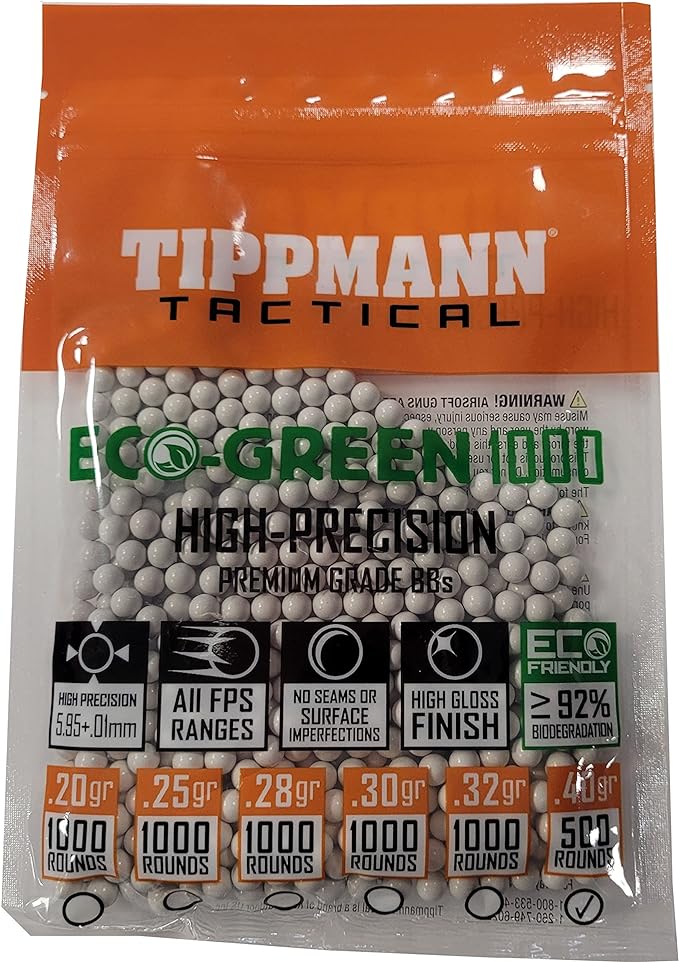Tippmann Tactical 500ct .40g Eco BBs - White - Eminent Paintball And Airsoft