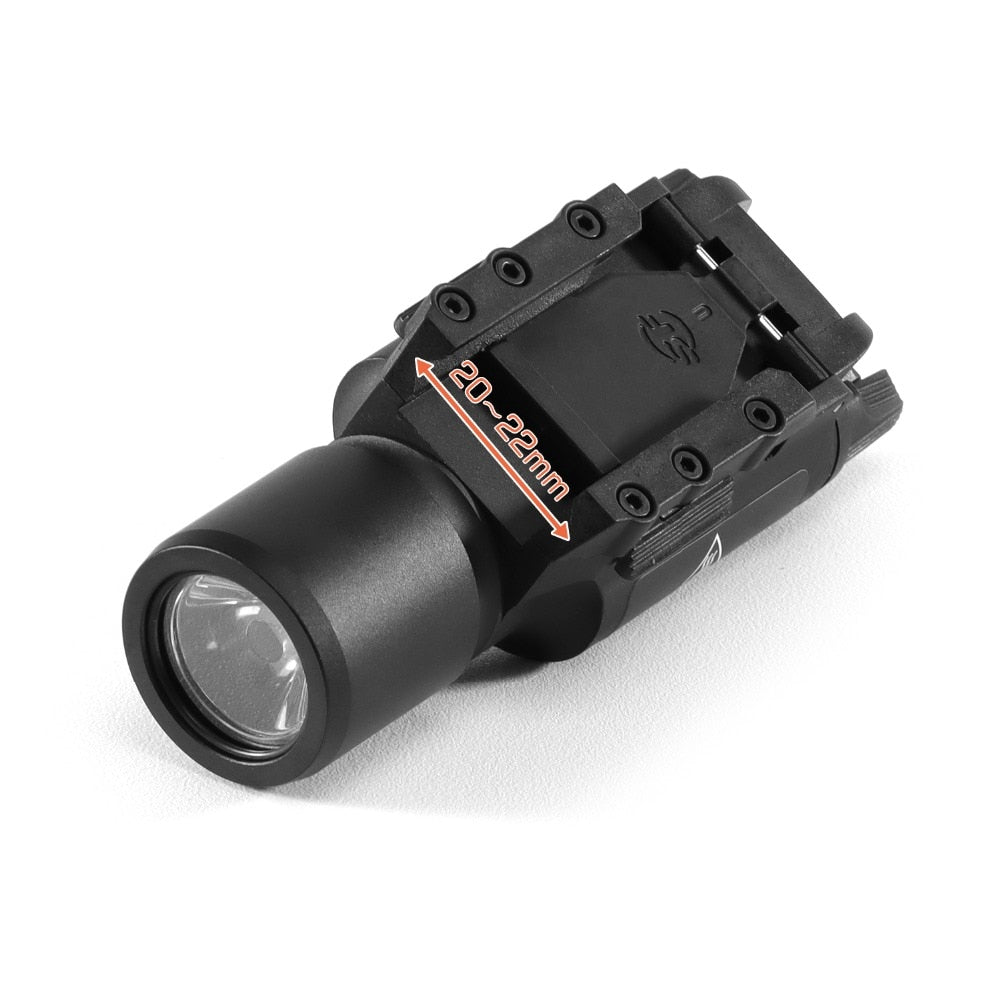 Eminent Tactical X300 Pressure switch LED Flashlight with Picatinny Rail - Eminent Paintball And Airsoft