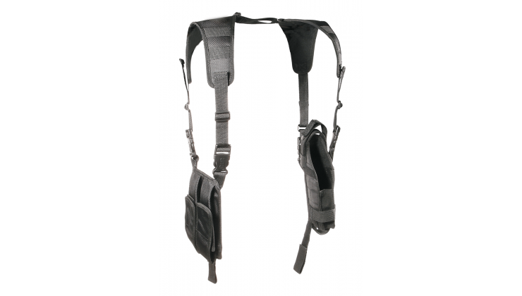 UTG Law Enforcement Vertical Shoulder Holster Left/Right Reversible - Black - Eminent Paintball And Airsoft