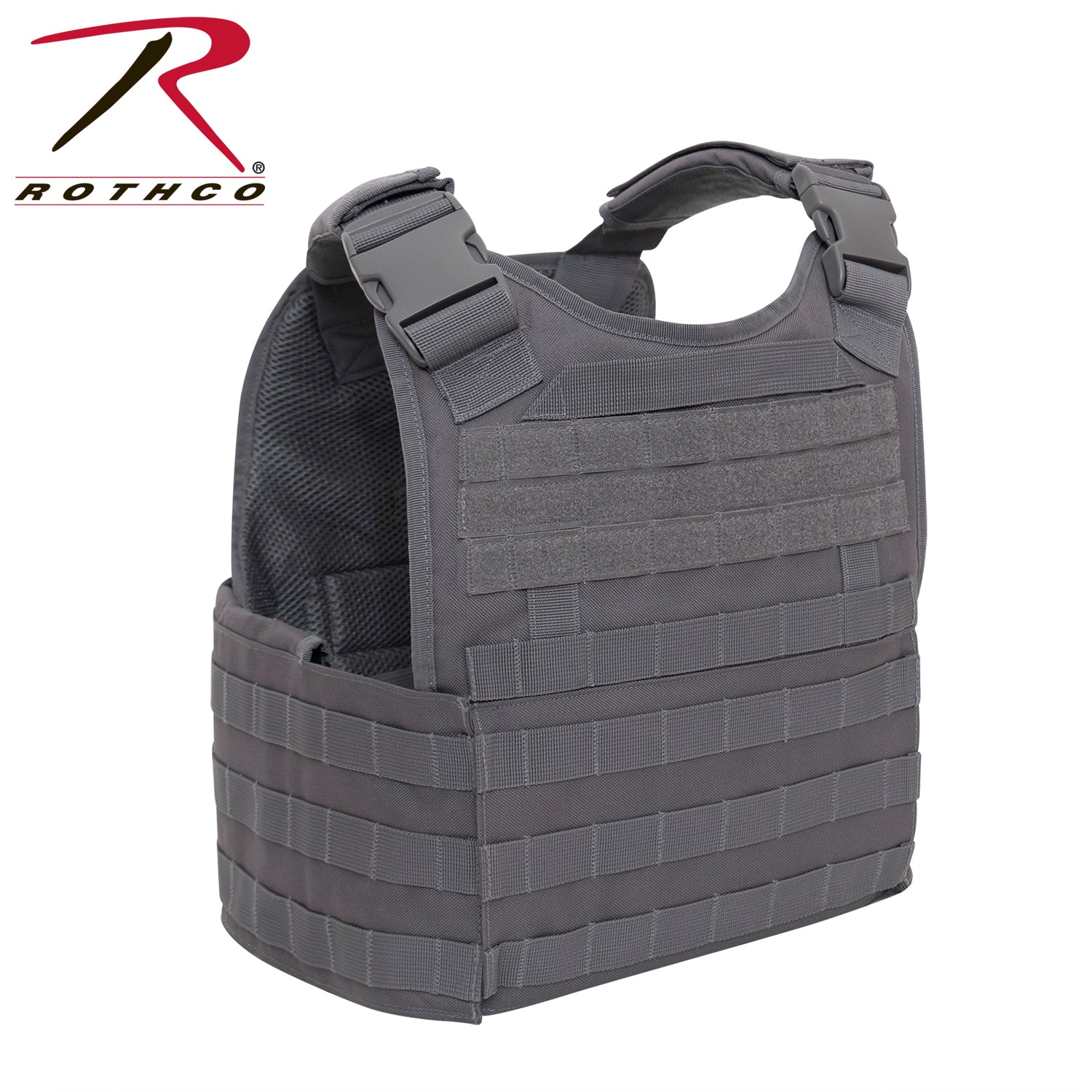 Rothco MOLLE Plate Carrier Vest - Black - Eminent Paintball And Airsoft