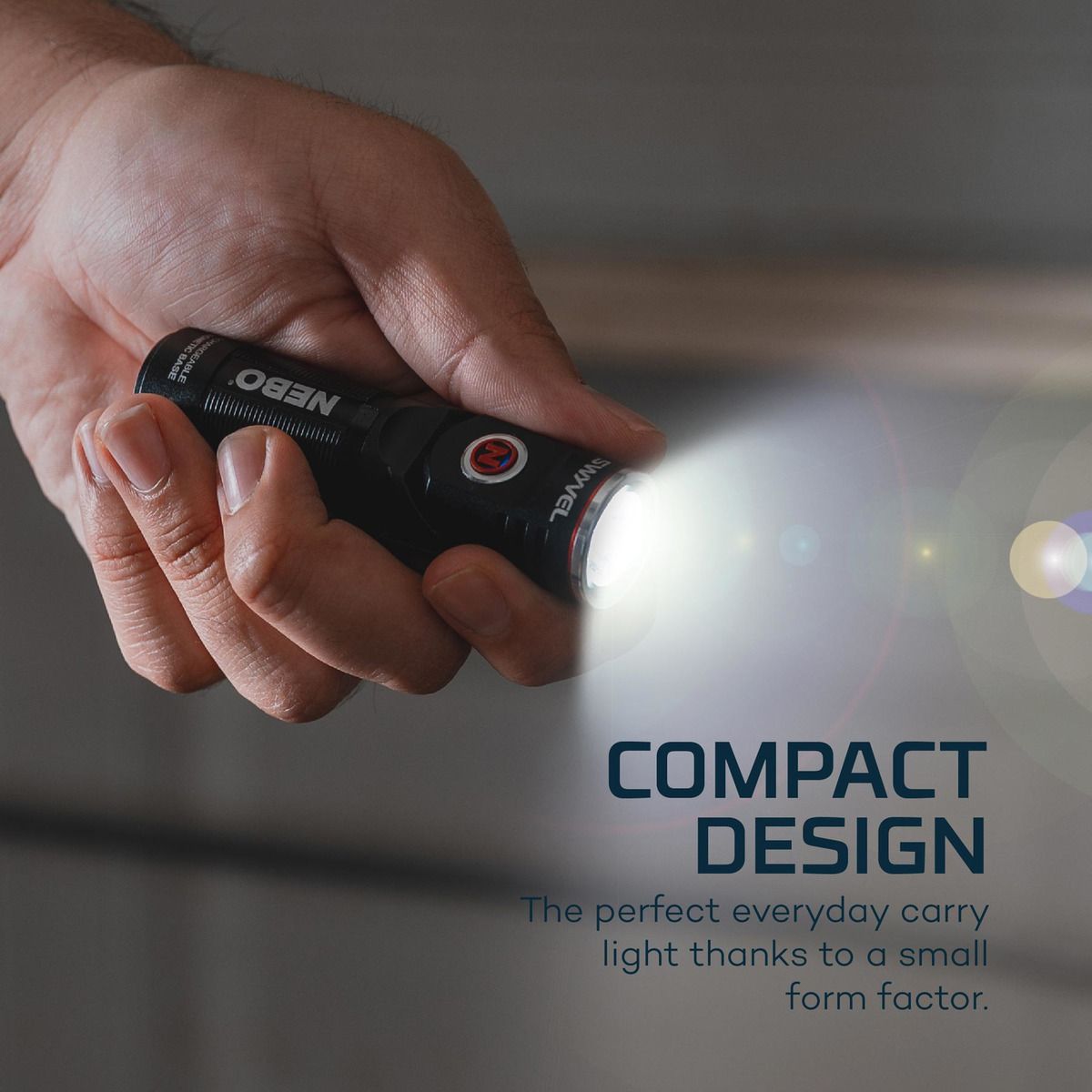 SWYVEL Compact 1,000 Lumen Rechargeable EDC Flashlight with a 90º Rotating Swivel Head - Eminent Paintball And Airsoft