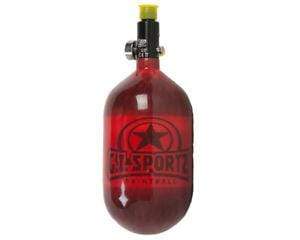 GI SPORTZ MEGA LITE 68/4500 COMPRESSED AIR PAINTBALL TANK - RED - Eminent Paintball And Airsoft