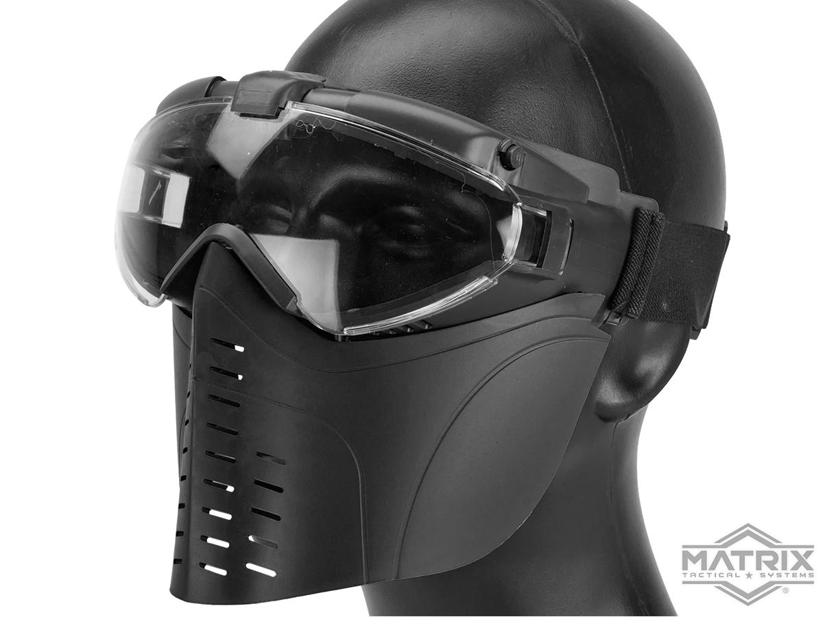 airsoft mask and goggles Matrix Pro-Goggle Airsoft Full-Face Mask w/ Integrated Fan (Black)