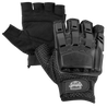 Valken Half Finger Plastic Back Gloves - Black - Eminent Paintball And Airsoft