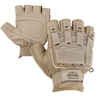 Valken Half Finger Plastic Back Gloves - Tan - Eminent Paintball And Airsoft