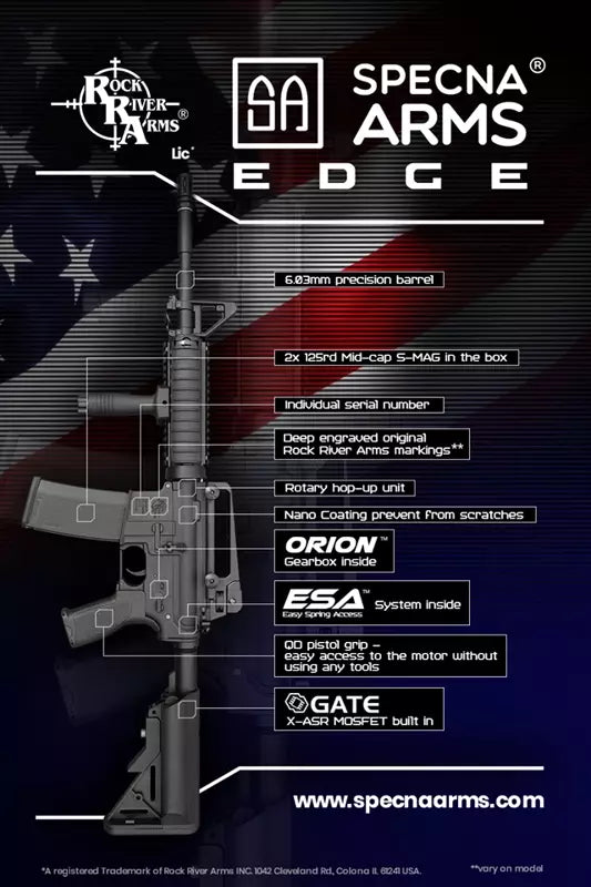 RRA SA-E01 EDGE™ carbine replica - Black - Eminent Paintball And Airsoft