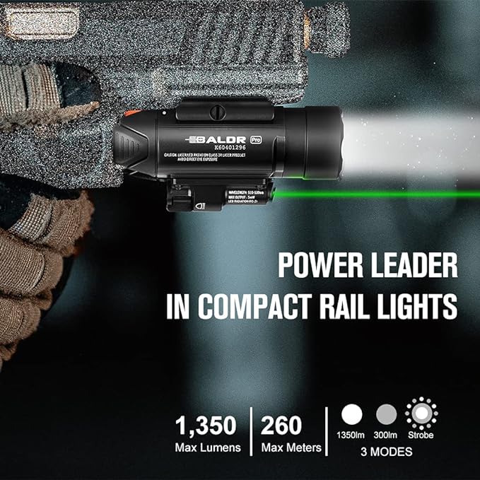 Olight Baldr PRO Tactical Weapon Light w/ Laser - Eminent Paintball And Airsoft