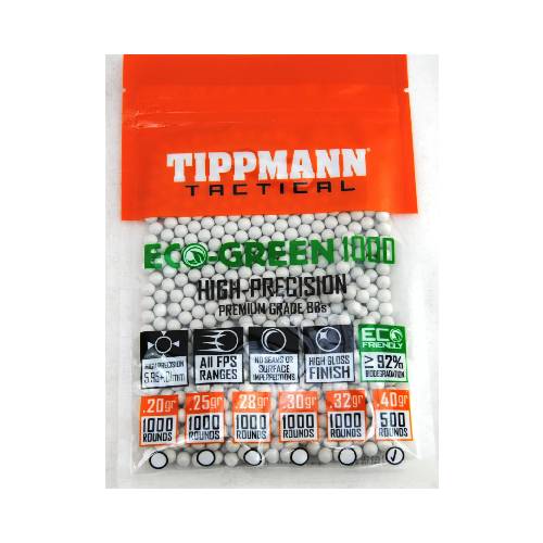 Tippmann Tactical 1000ct .30g Eco BBs - White - Eminent Paintball And Airsoft