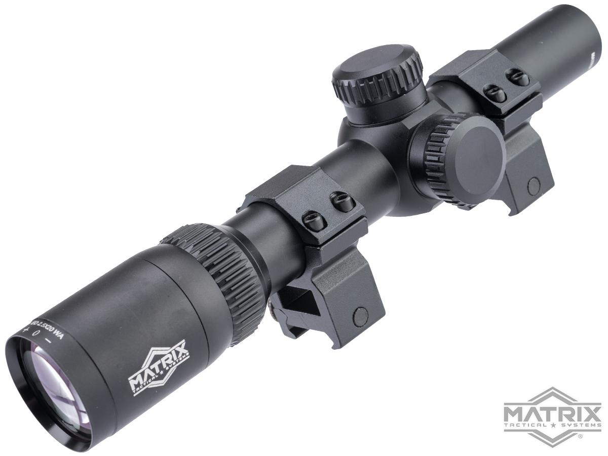 Matrix Fixed 2.5x20 Rugged Rifle Scope w/ Scope Rings - Eminent Paintball And Airsoft