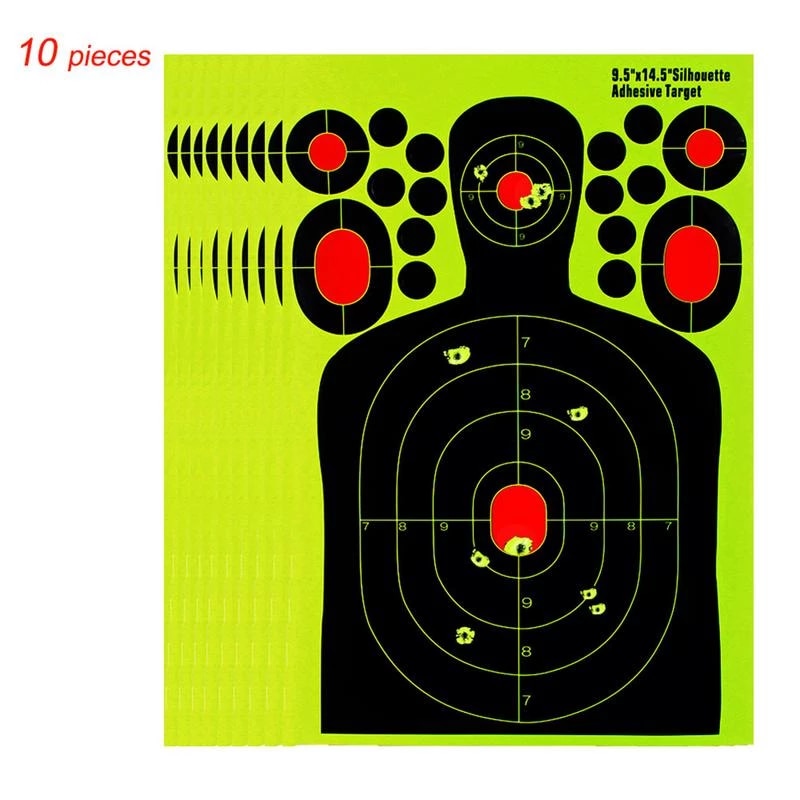 Training Target Paper Fluorescence Sticker - 9.5x14.5inch - Eminent Paintball And Airsoft