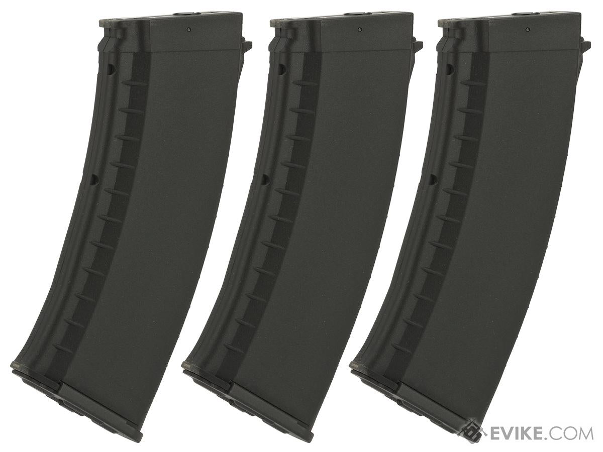 KWA AKR-74M 120rd ERG Magazines for KWA Airsoft Electric Recoil Rifles (Qty: 3 Pack / Black) - Eminent Paintball And Airsoft