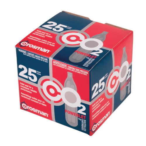 Crosman 12-Gram Powerlet CO2 Cartridges, 25ct - Eminent Paintball And Airsoft
