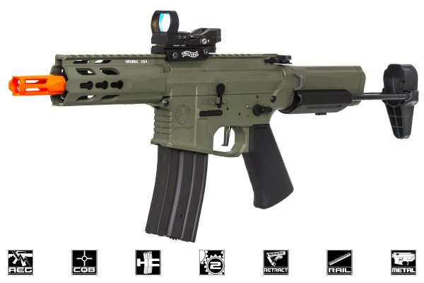 Krytac Full Metal Trident MKII PDW Airsoft AEG Rifle - Foliage Green - Eminent Paintball And Airsoft
