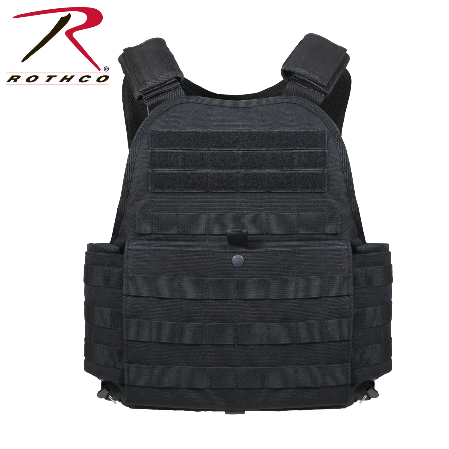 Rothco MOLLE Plate Carrier Vest - Black - Eminent Paintball And Airsoft