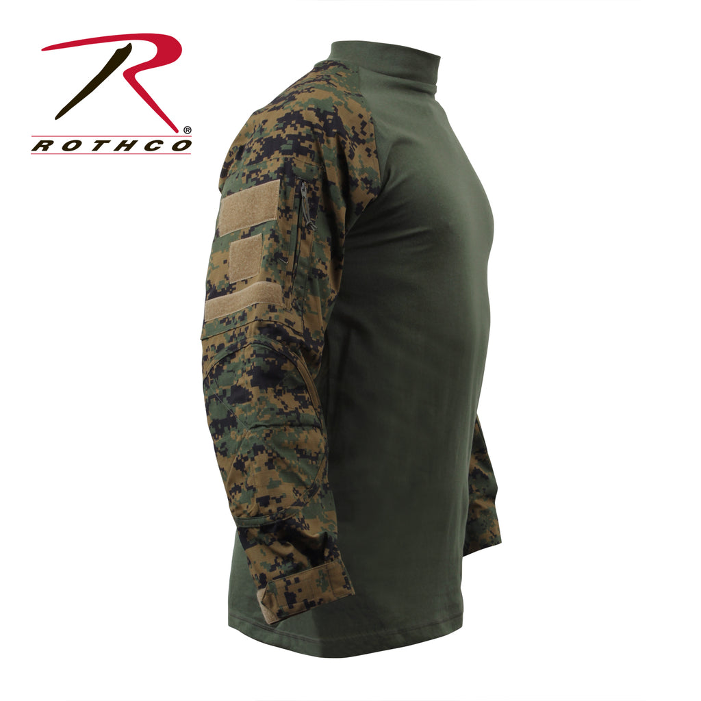 Rothco Military NYCO FR Fire Retardant Combat Shirt - Woodland Digi - Eminent Paintball And Airsoft