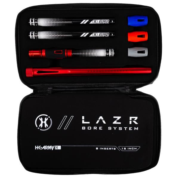 LAZR Barrel Kit - Dust Red - Black Inserts - Cocker Threads - Eminent Paintball And Airsoft