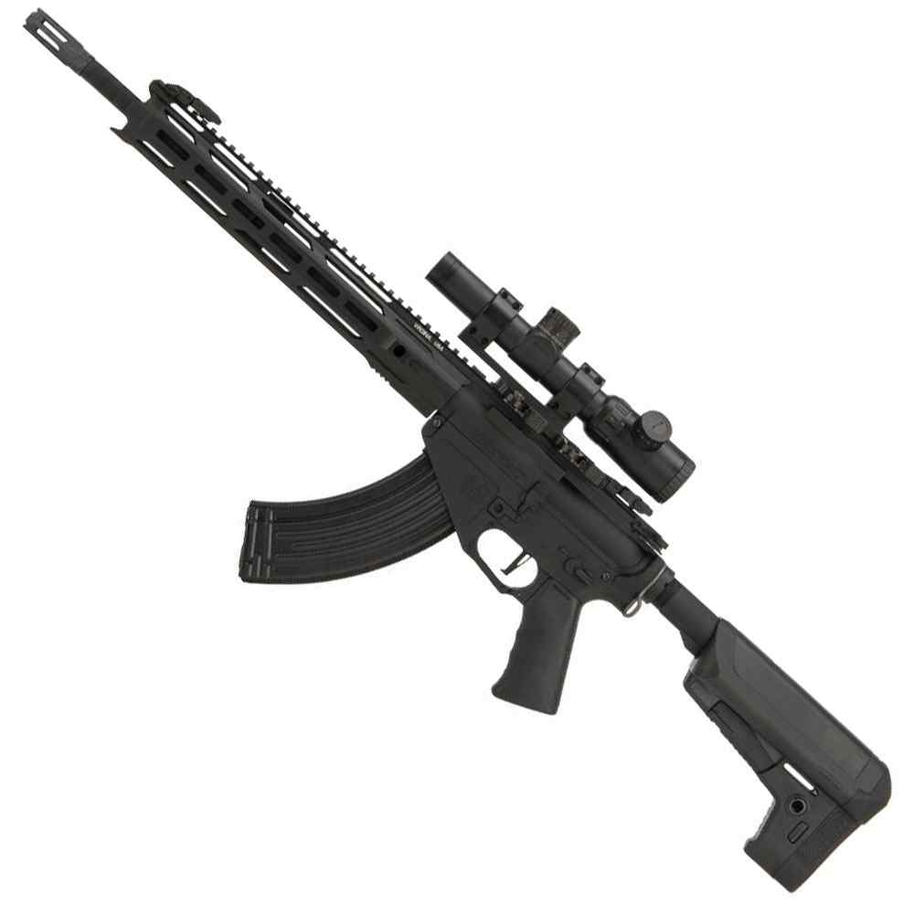 Krytac Full Metal Trident 47 SPR Airsoft AEG Rifle (Color: Black) - Eminent Paintball And Airsoft