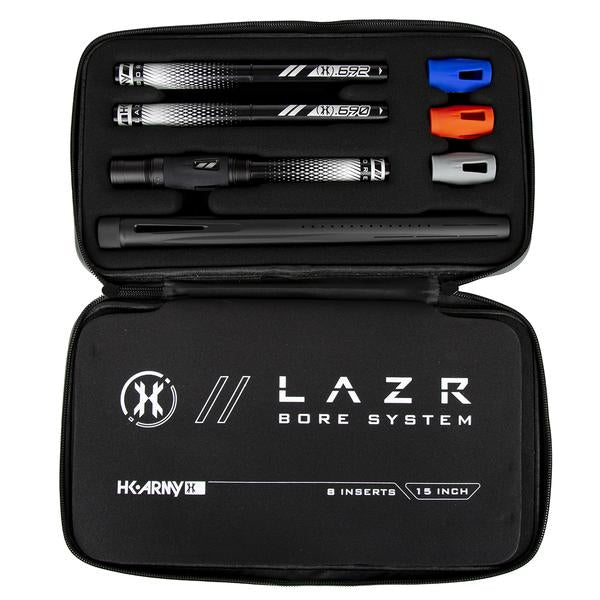 LAZR Barrel Kit - Dust Black - Black Inserts - Cocker Threads - Eminent Paintball And Airsoft