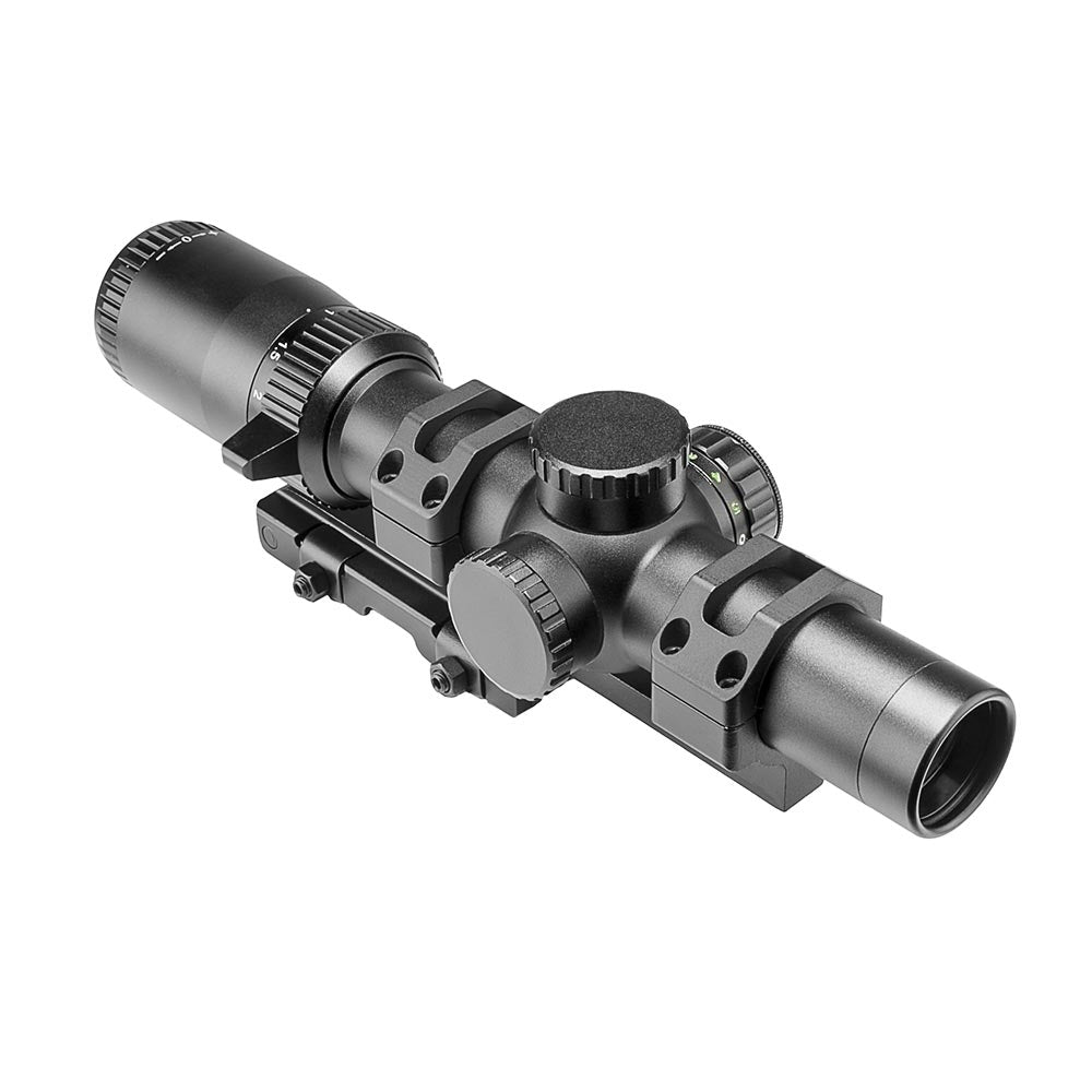 NcSTAR Shooter Series Low Power Variable 1-6x24 Red / Green Illuminated Rifle Scope - Eminent Paintball And Airsoft