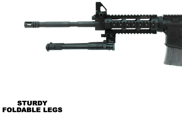 UTG® Shooter's Bipod, Quick Detach, 6.2"-6.7" Center Height - Eminent Paintball And Airsoft