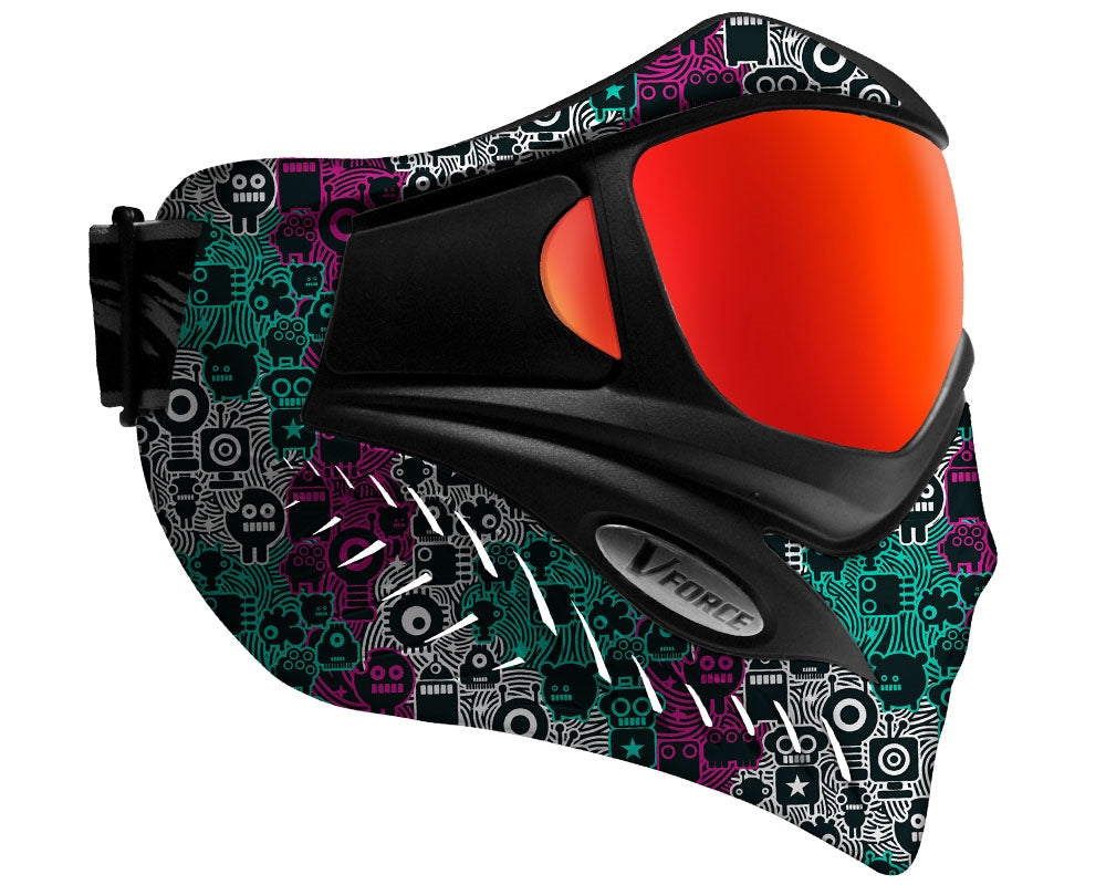 V-Force Grill Paintball Mask - Robowave w/ Phantom Lens - Eminent Paintball And Airsoft