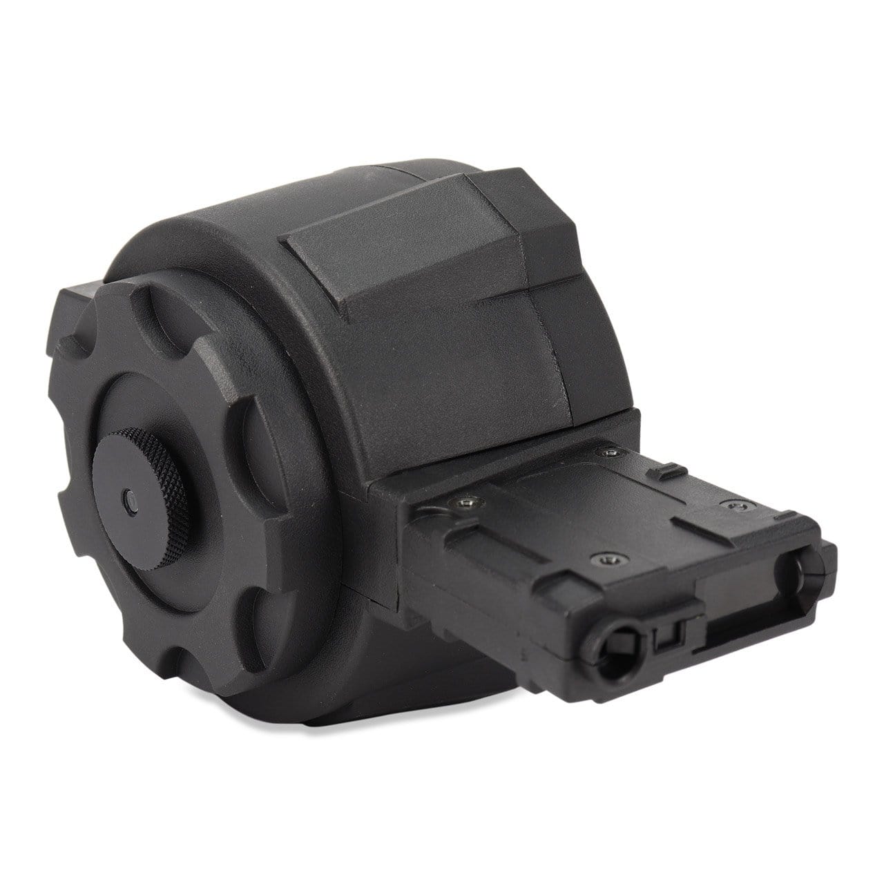 Angel Custom 1500 Round Firestorm Airsoft Drum Flashmag (Color: Black / M4 Adapter) - Eminent Paintball And Airsoft