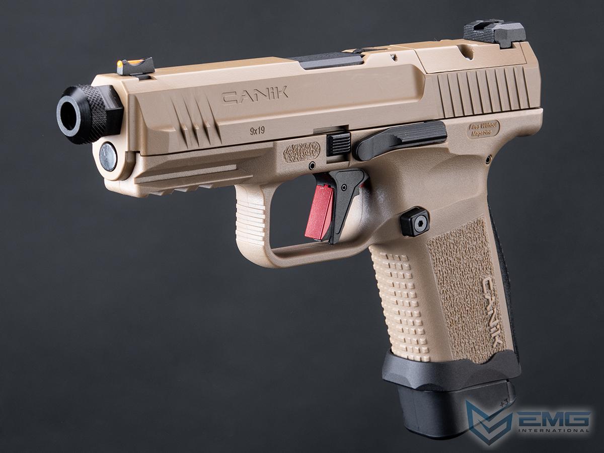 Canik x Salient Arms TP9 Elite Combat Airsoft Training Pistol Licensed by Cybergun / EMG (Tan) - Eminent Paintball And Airsoft
