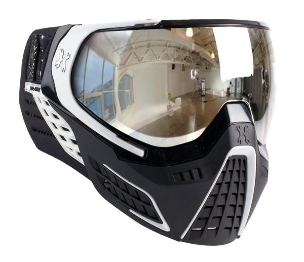 KLR Goggle Carbon (Black/White - Chrome Lens) - Eminent Paintball And Airsoft
