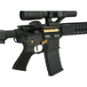 APS ASR-117 "Boar Tactical" 2.0 eSilverEdge 17" KeyMod Airsoft AEG (Color: Black And Gold / RS1 Stock) - Eminent Paintball And Airsoft