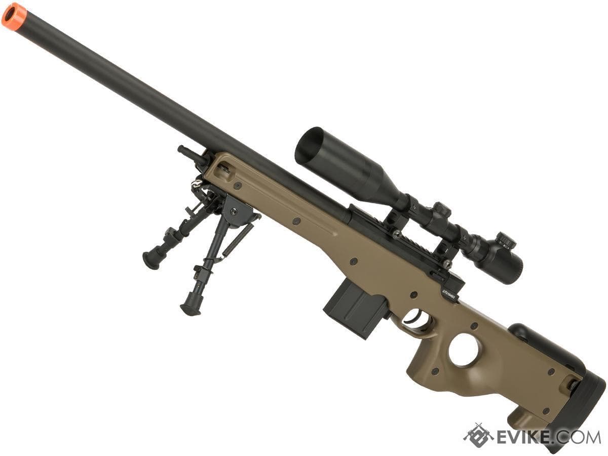 CYMA Advanced L96 Bolt Action High Power Airsoft Sniper Rifle (Color: Tan) - Eminent Paintball And Airsoft