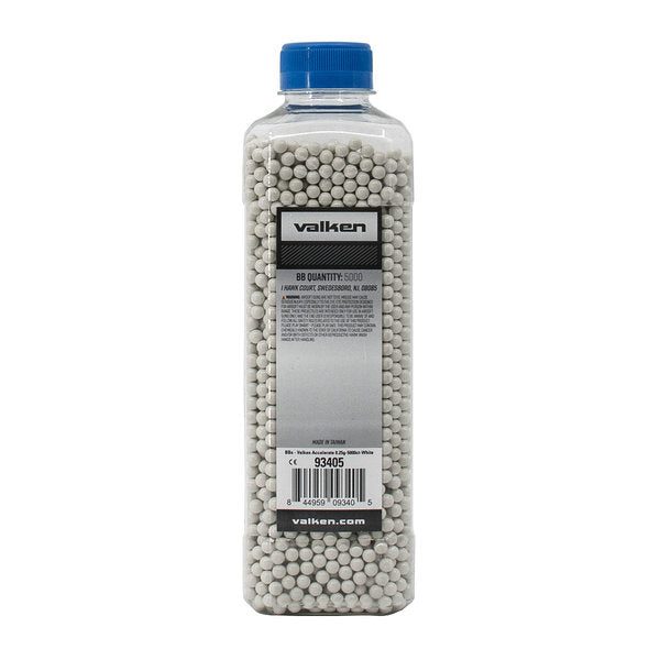 Valken Accelerate Airsoft BBs - 0.25G-5000CT-White - Eminent Paintball And Airsoft