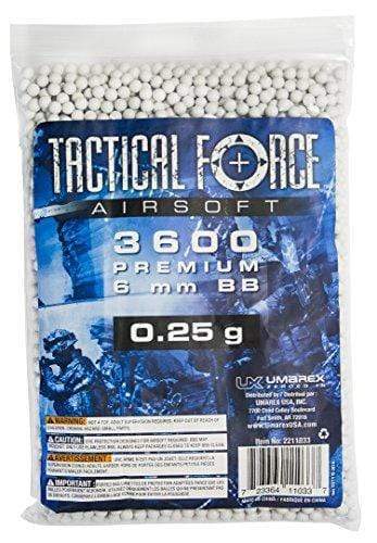 Tactical Force 0.25g 3600 ct Bag - White - Eminent Paintball And Airsoft