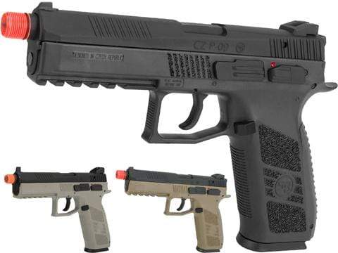 ASG CZ P-09 Suppressor Ready CO2 Airsoft GBB Pistol - Eminent Paintball And Airsoft