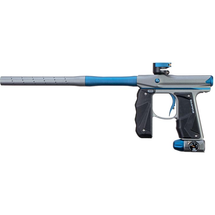 EMPIRE MINI GS PAINTBALL GUN W/ TWO PIECE BARREL- DUST GREY/NAVY BLUE - Eminent Paintball And Airsoft