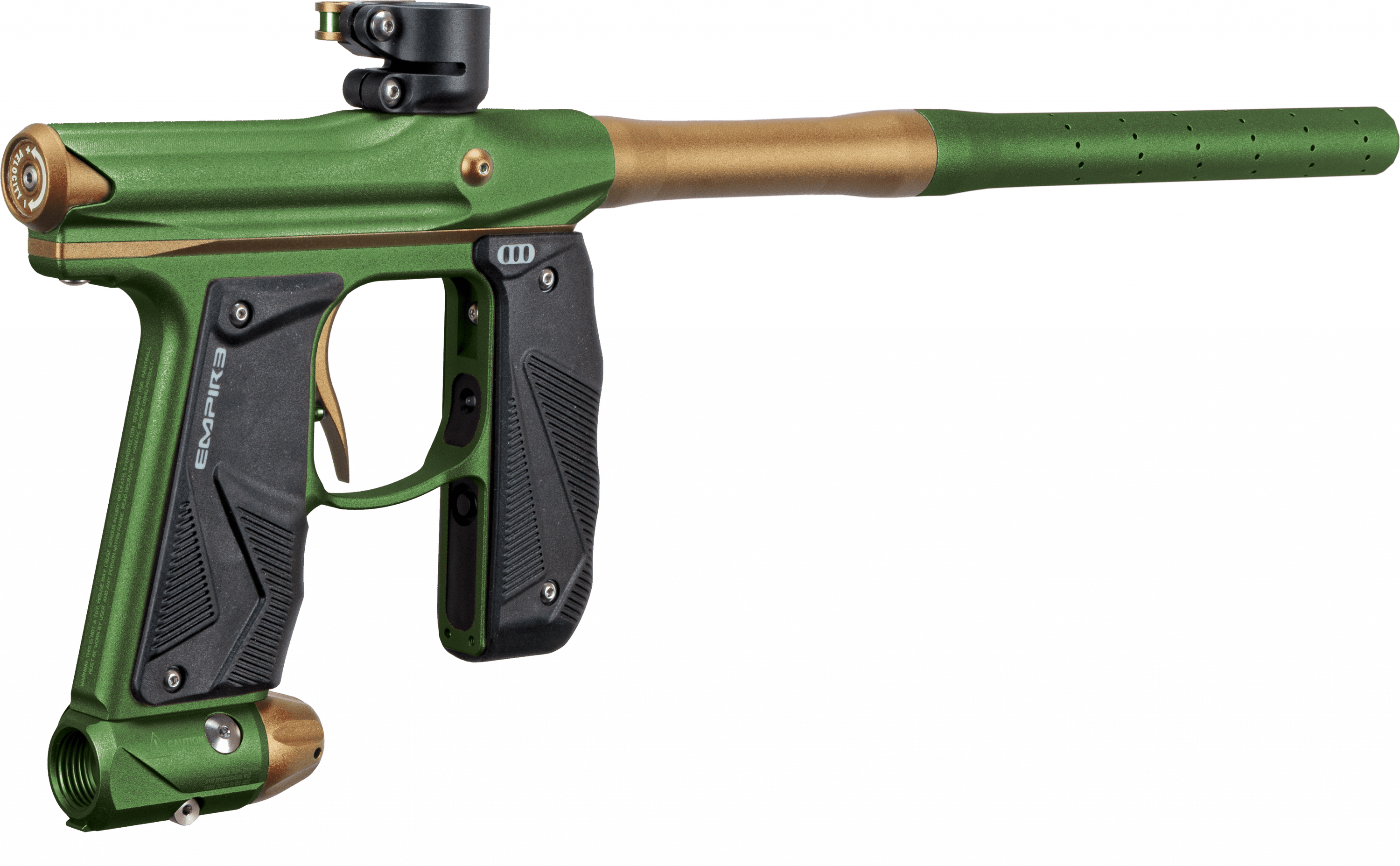 EMPIRE MINI GS PAINTBALL GUN W/ TWO PIECE BARREL- DUST OLIVE/TAN - Eminent Paintball And Airsoft