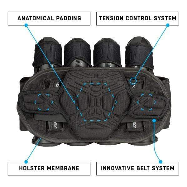 Zero G 2.0 Harness - Black/Black - 4+3+4 - Eminent Paintball And Airsoft
