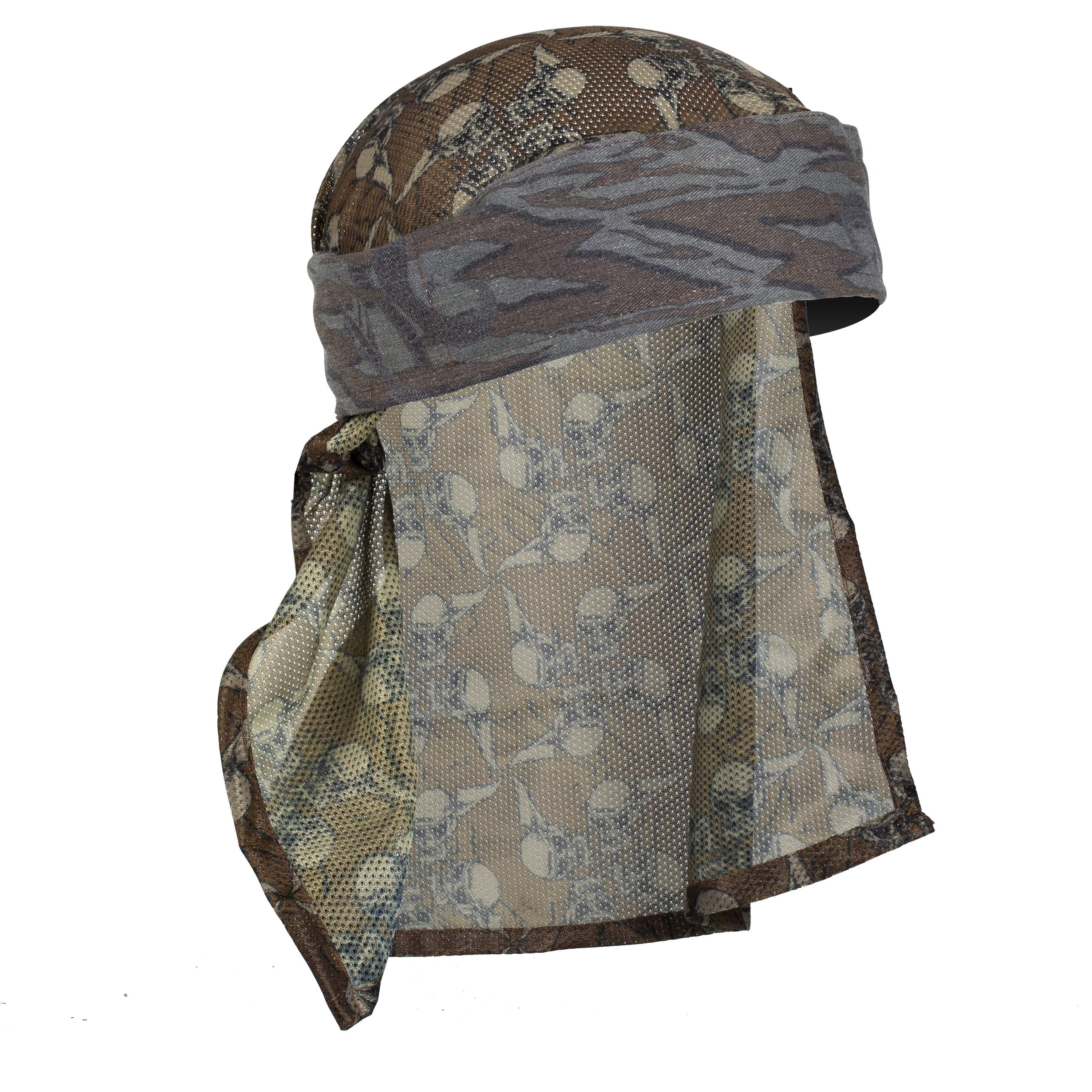 Snakes - Hostilewear Headwrap - Forest Snakes / Tan Skull Mesh - Eminent Paintball And Airsoft