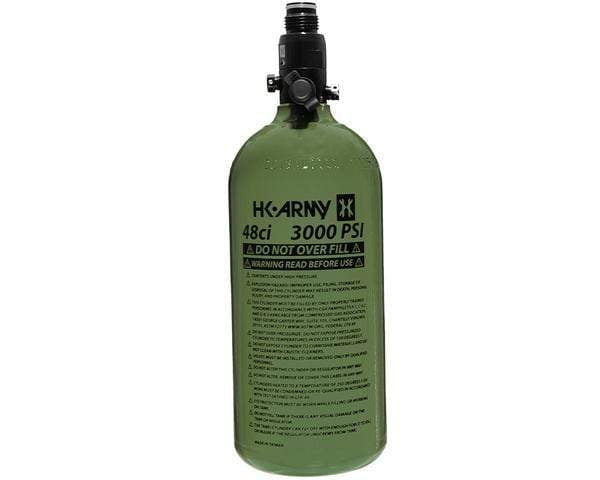 HK 48ci / 3000psi Aluminum Compressed Air Tank - Olive - Eminent Paintball And Airsoft
