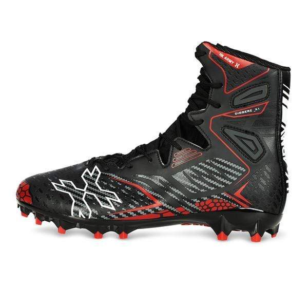 Diggerz_X1 Hightop Cleats - Black/Red - Eminent Paintball And Airsoft