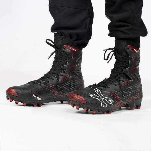 Diggerz_X1 Hightop Cleats - Black/Red - Eminent Paintball And Airsoft