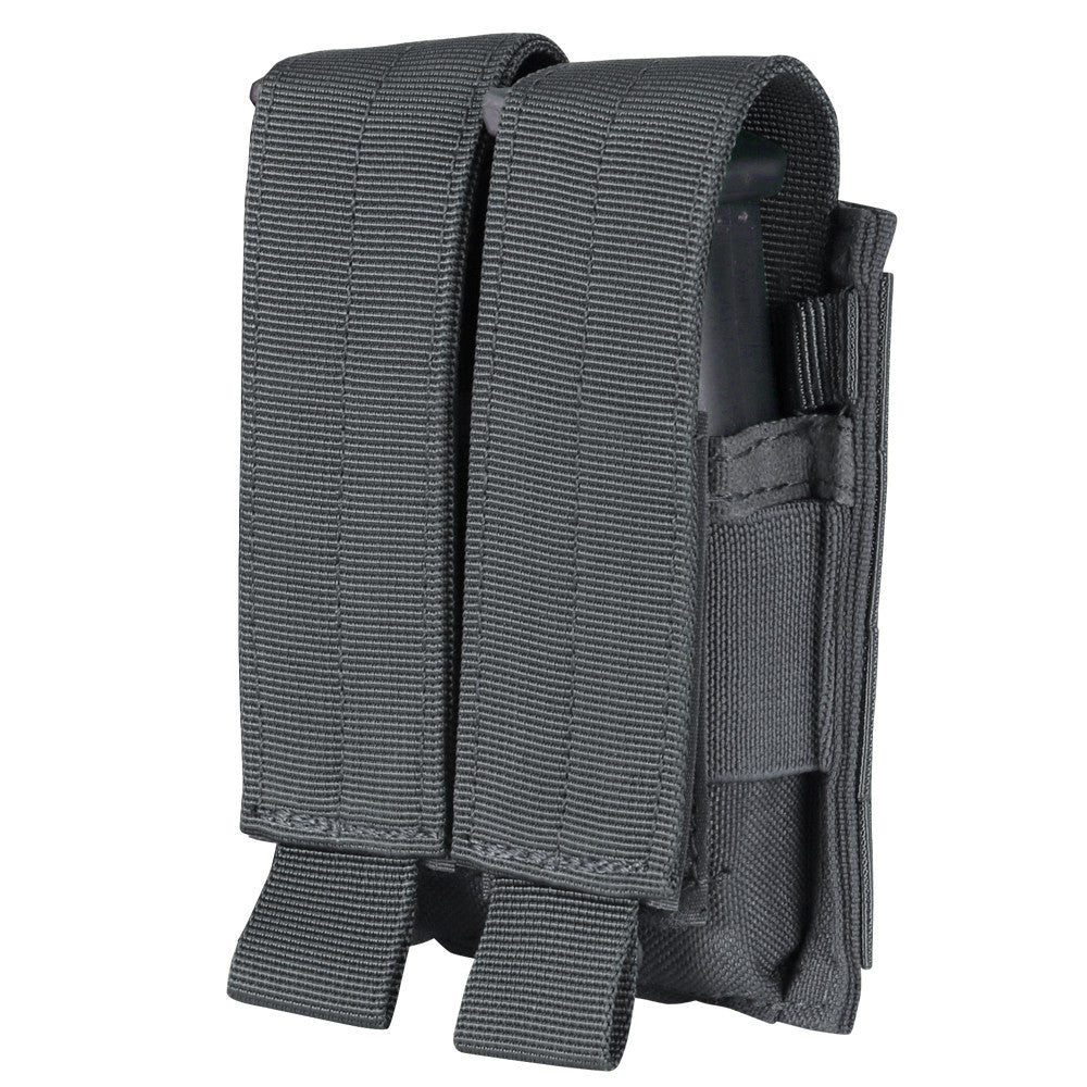 Condor Tactical Pistol Double Magazine Pouch (Color: Black) - Eminent Paintball And Airsoft