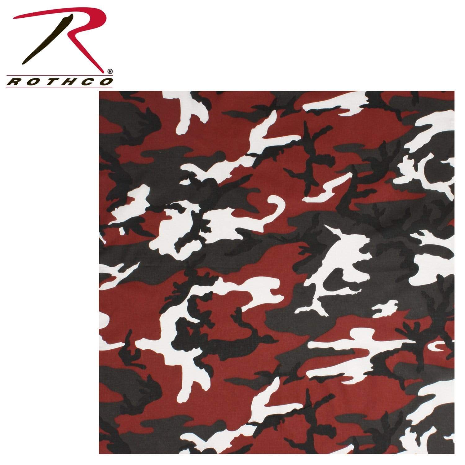 Rothco Colored Camo Bandana - Red Camo - Eminent Paintball And Airsoft