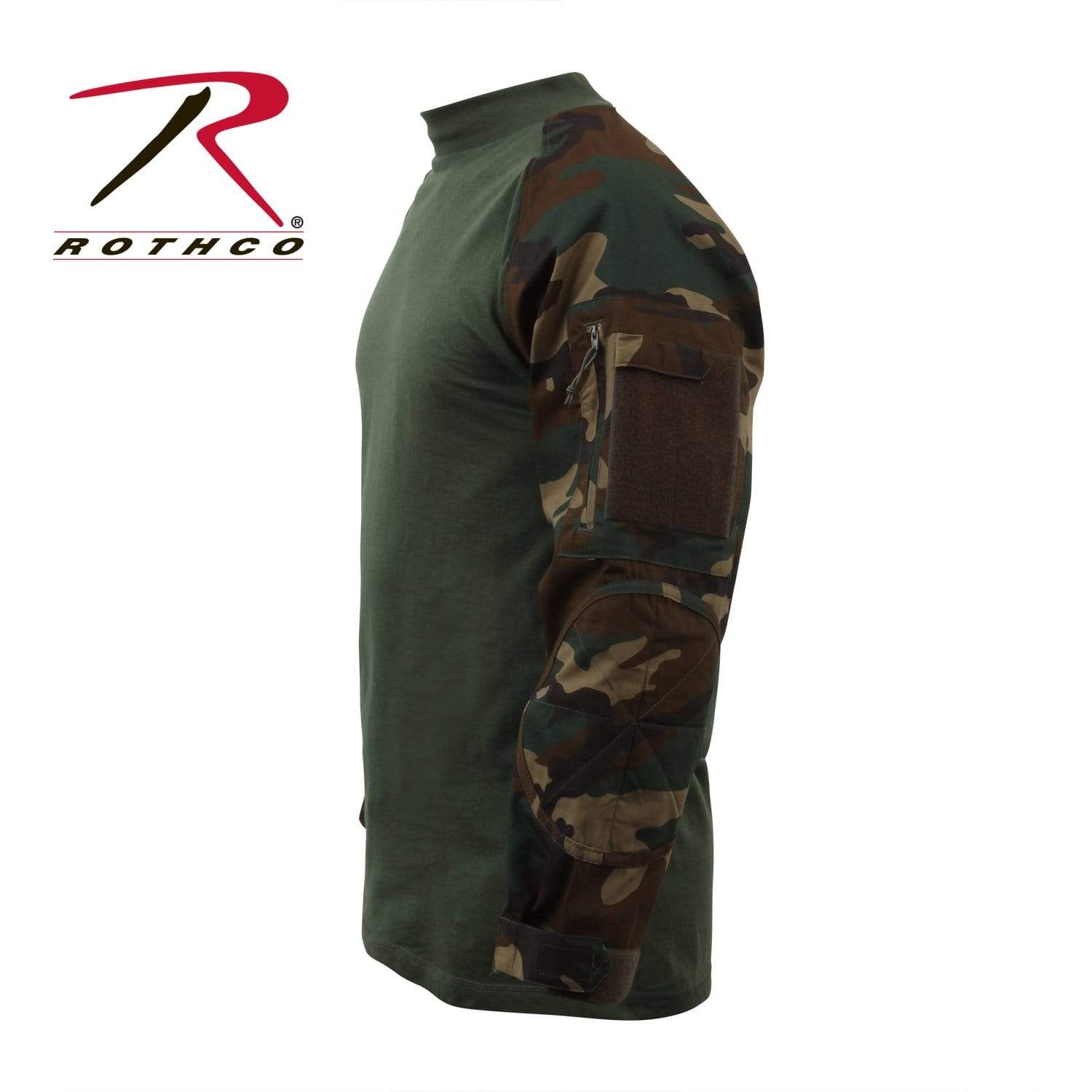 Rothco Military Combat Shirt- Woodland Camo - Eminent Paintball And Airsoft
