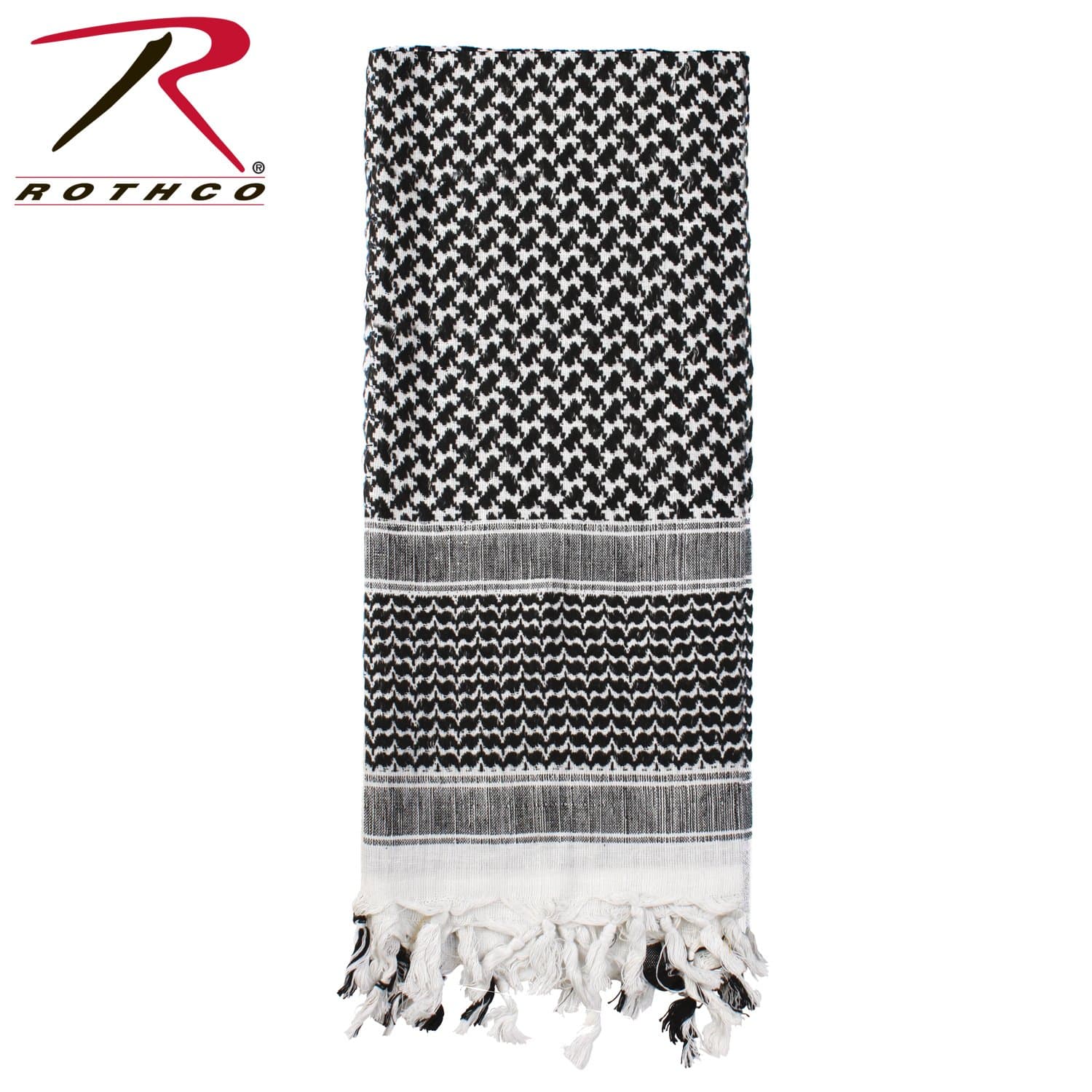 Rothco Shemagh Tactical Desert Keffiyeh Scarf - Black/White - Eminent Paintball And Airsoft