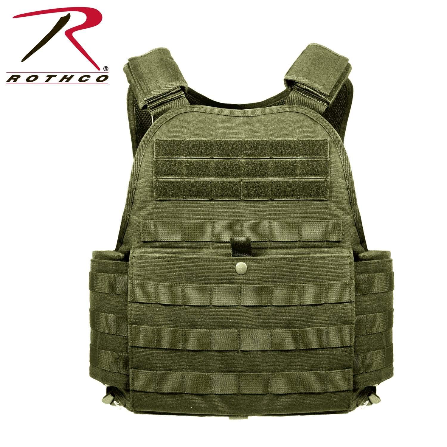 Rothco MOLLE Plate Carrier Vest - Olive Drab - Eminent Paintball And Airsoft