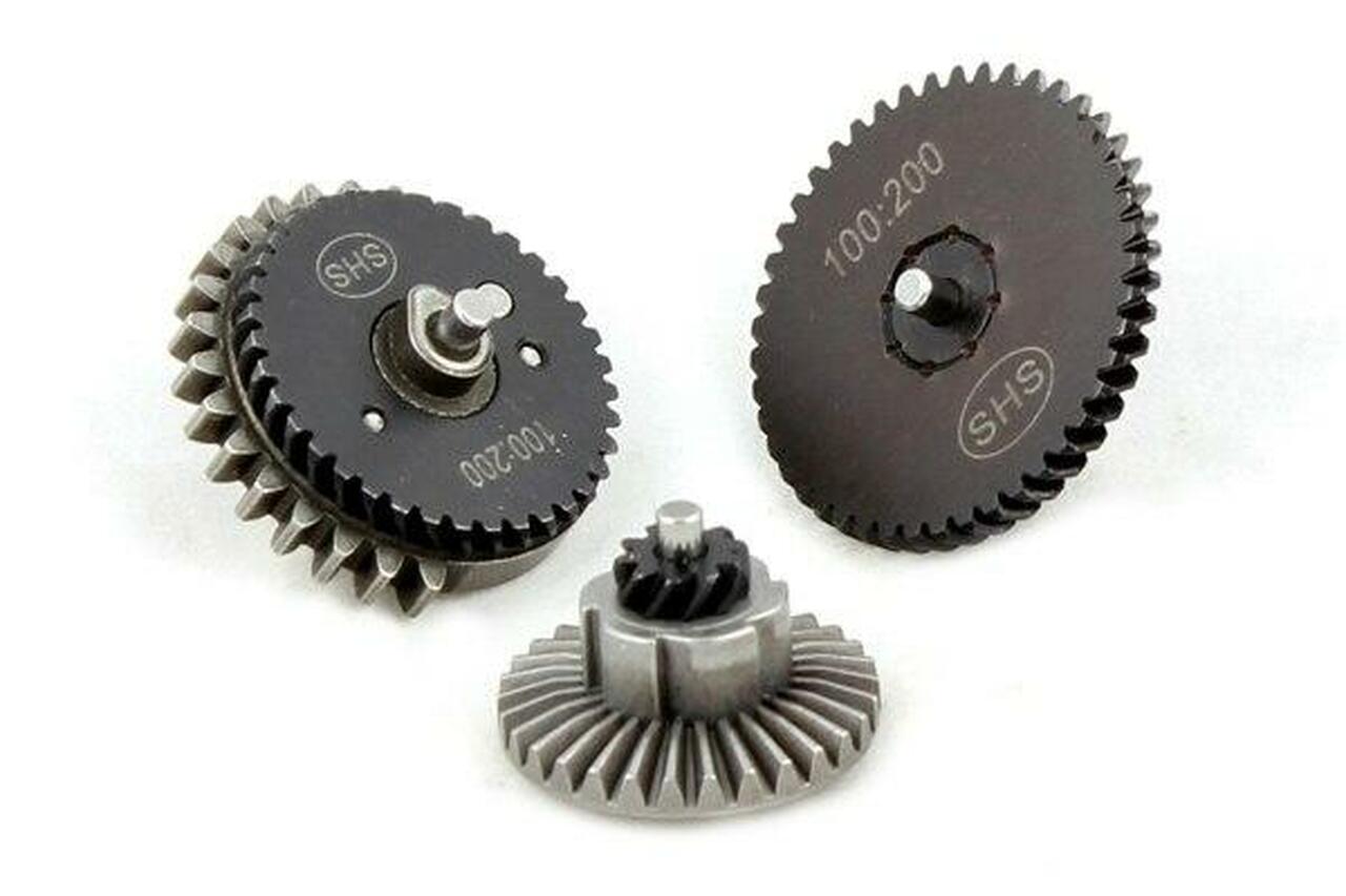 SHS CNC Steel High Torque Helical Gear Set (Type: 100:200) - Eminent Paintball And Airsoft