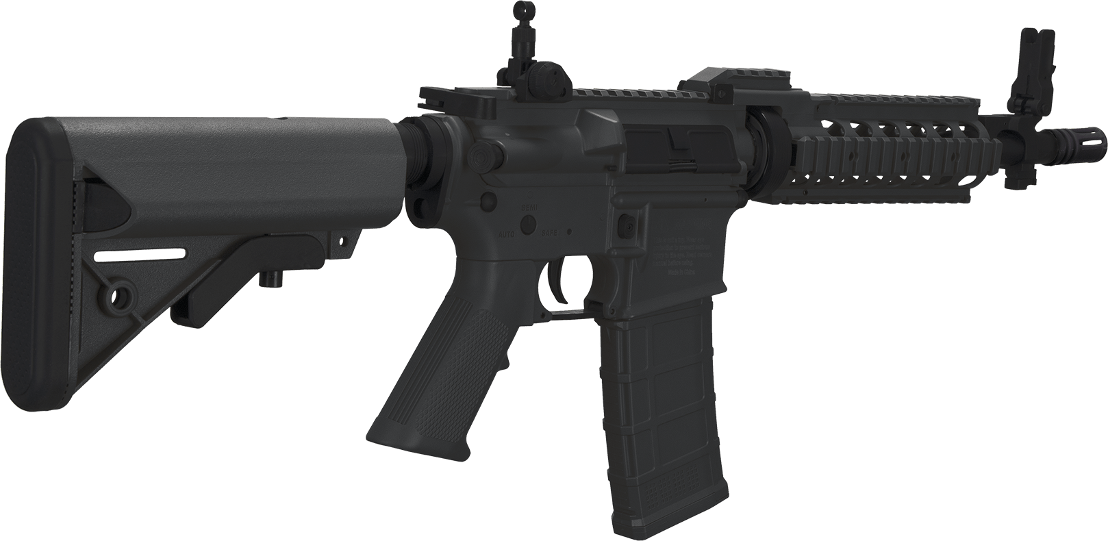 Tippmann Basic Training Full Size M4 Airsoft AEG with RIS Handguard (Length: CQB / Black) - Eminent Paintball And Airsoft