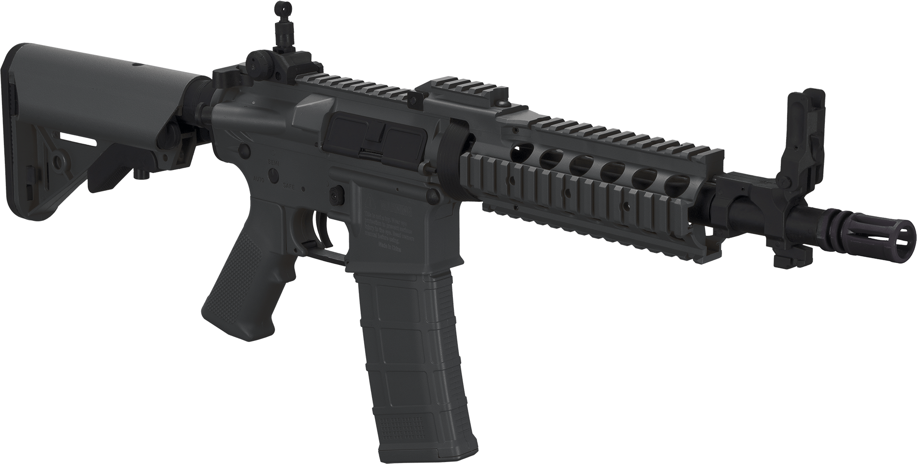 Tippmann Basic Training Full Size M4 Airsoft AEG with RIS Handguard (Length: CQB / Black) - Eminent Paintball And Airsoft