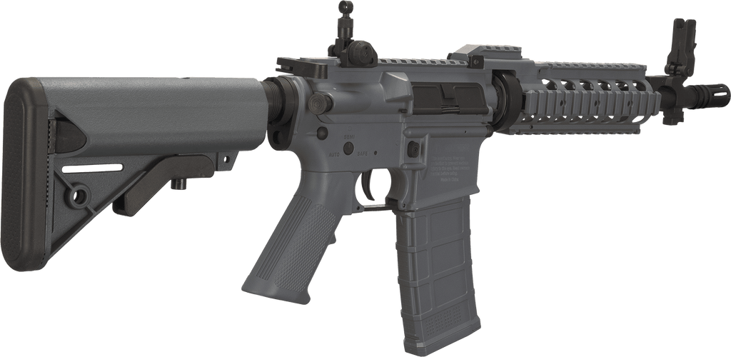 Tippmann Basic Training Full Size M4 Airsoft AEG with RIS Handguard (Length: CQB / Grey) - Eminent Paintball And Airsoft