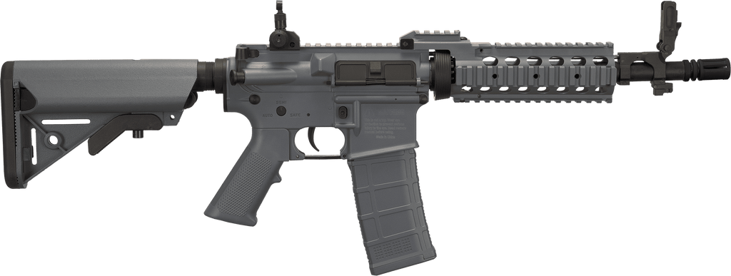 Tippmann Basic Training Full Size M4 Airsoft AEG with RIS Handguard (Length: CQB / Grey) - Eminent Paintball And Airsoft